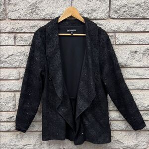 Piccadilly Made in Canada Women's Black Lace Blazer